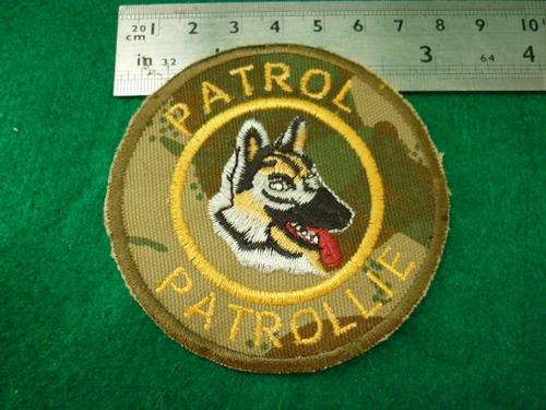 PATROL DOG PATCH ON CAMO