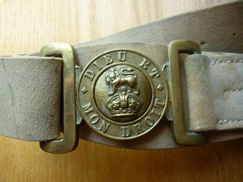 BUFF LEATHER KING'S CROWN BELT - LEATHER SUPPLE & BELT COMPLETE