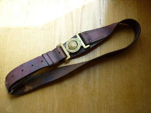 SOUTH AFRICAN POLICE LEATHER BELT & BUCKLE (COMPLETE)