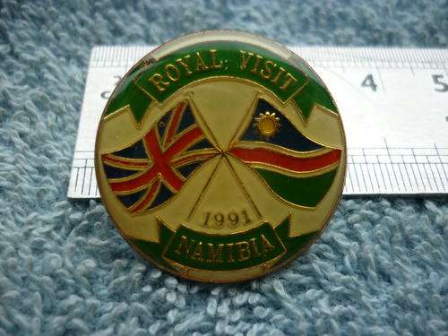 PIN BADGE - ROYAL VISIT TO NAMIBIA - UNUSUAL