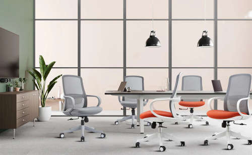 Ergonomic Office Chair Home Office Desk Chairs - 2 Pack- Grey Colour