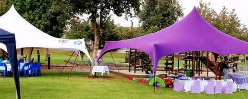 Stretch tent for Decor with poles