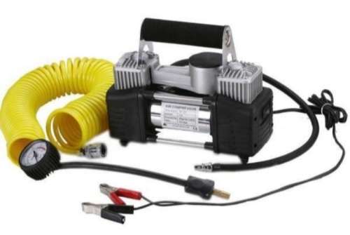 Heavy Duty Portable Air Compressor Dual Cylinder Direct Drive 12V