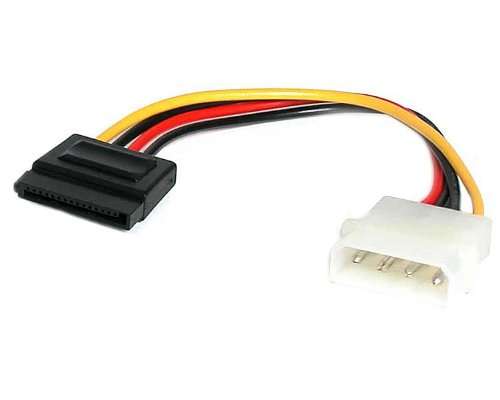 6in 4 pin Molex to Sata power cable adapter