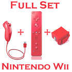 RED Remote and Nunchuk Controller+Motion Plus for Nintendo Wii New