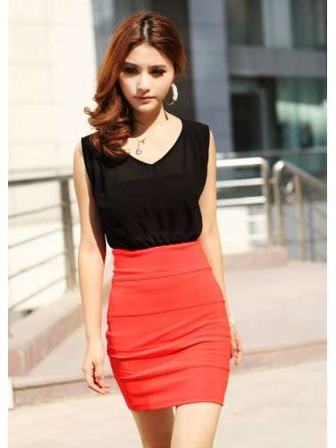 HOT High Waisted SHEER Cocktail Dress Small 30  **FREE SHIPPING**