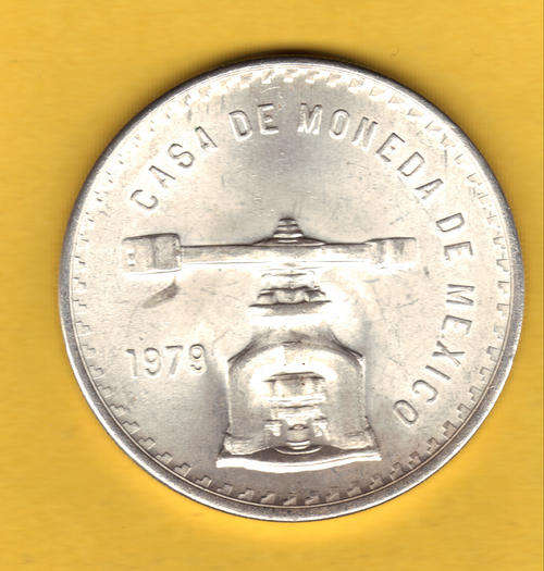 1979 - UNA ONZA TROY DE PLATA PURA - MEXICO - (large coin 33g - diameter 42mm)