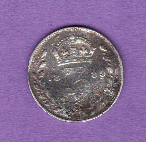 1889 - 3 PENCE - SILVER - GREAT BRITAIN