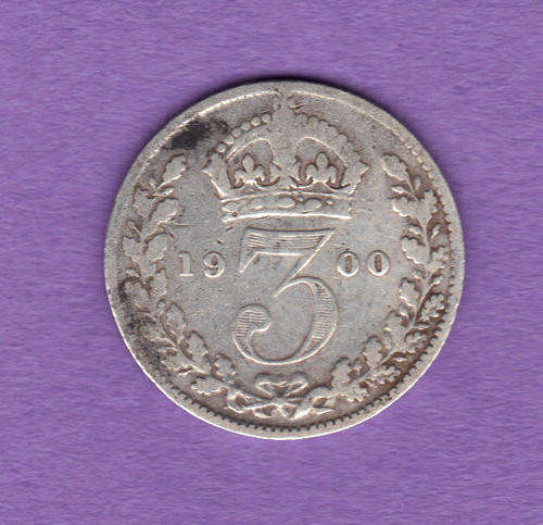 1900 - 3 PENCE - SILVER - GREAT BRITAIN
