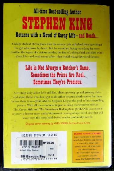 STEPHEN KING : Joyland - Paperback in Very Neat Condition - King Crime at its Best***