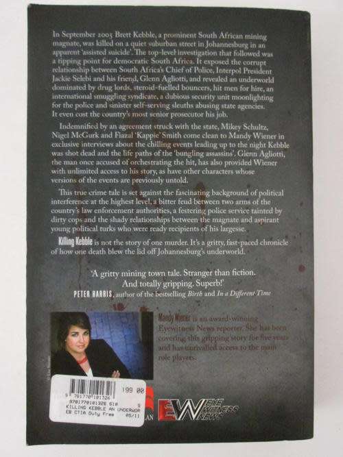 Killing Kebble by MANDY WIENER - Large 23cm Softcover - CONDITION: Excellent ***