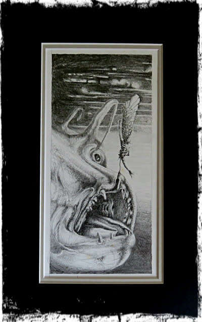 Deep Sea Silence by Ras Steyn [SA Surrealist] - Signed Original Lead/Graphite Pencil Sketch