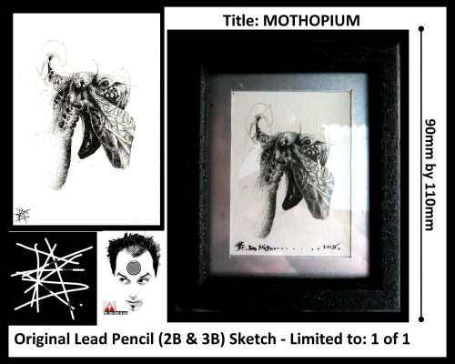 MOTHIOPIUM by SA Surrealist Ras Steyn - 2b and 4b Lead Pencil Drawing - Edition: 01 of 01 (Signed)