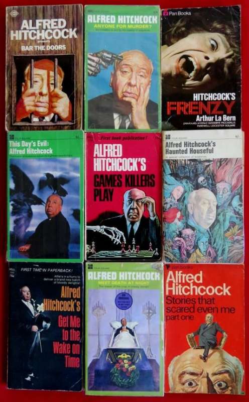 ALFRED HITCHCOCK : A Fantastic Collection of 9 Vintage - R200 for the Lot ! - All in Good Condition.