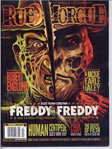 Horror : RUE MORGUE - ISSUE 99 - April 2010 - Freddy vs. Freddy - CONDITION: A + Kept in Wrapper *