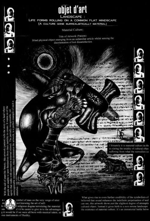 Original Surrealism: `Speculative Art Object Within Void, Ras Steyn - Single Signed Edition Mounted