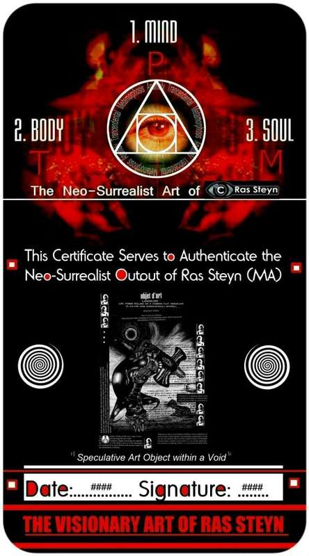 Original Surrealism: `Speculative Art Object Within Void, Ras Steyn - Single Signed Edition Mounted