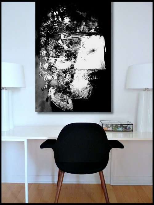 Original Surrealism: `L amant Masque de Grimm`by SA Artist Ras Steyn  Single Signed Canvas Print 1/1