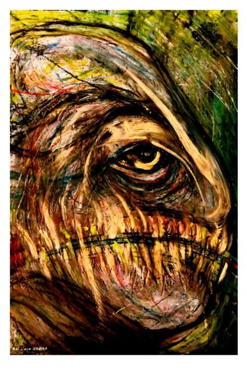 The Palladium Gorger by South African Surrealist Artist Ras Steyn - 800mmx1200mm - LIMITED ED. 3/3