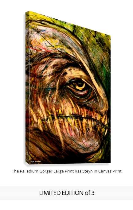 The Palladium Gorger by South African Surrealist Artist Ras Steyn - 800mmx1200mm - LIMITED ED. 3/3
