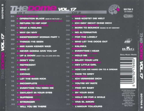 The Dome : Vol.17  Various Artists - Double Album 40 Tracks - BMG - SONY MUSIC - Excellent Condition