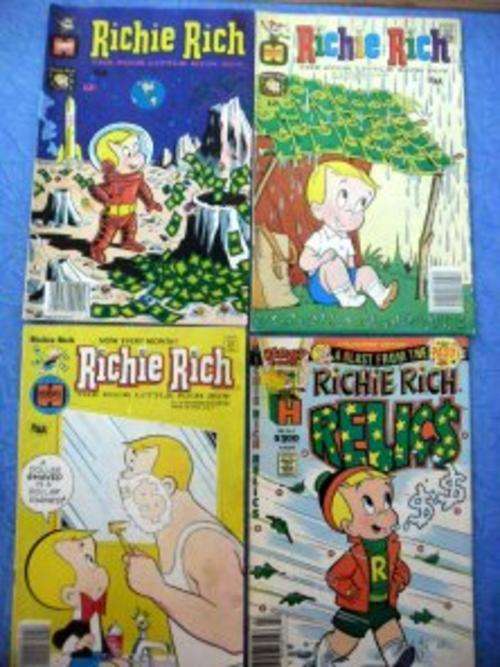 4X Richie Rich Comics in Good Condition - Great Deal!
