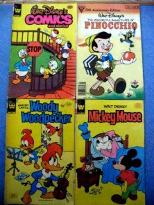 4 X WALT DISNEY COMICS - In Good Condition - See Thumbnail!