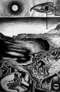 Neverwhere by RAS STEYN - Monochrome Print - 360mmX520mm - 1 X SIGNED Print Only***