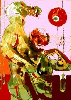 Dismember the Past by RAS STEYN - 260mmX180mm - Digitally Assisted Silkscreen - ONE ONLY [Signed]***