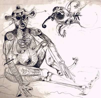 Original Surrealism: Study of a Circus Monkey by RAS STEYN - Monochrome HD Gloss Print  SALE SALE!!!
