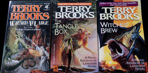 TERRY BROOKS : WIZARD AT LARGE, THE TANGLE BOX, WITCHES BREW (TRIO SALE!!!!!)
