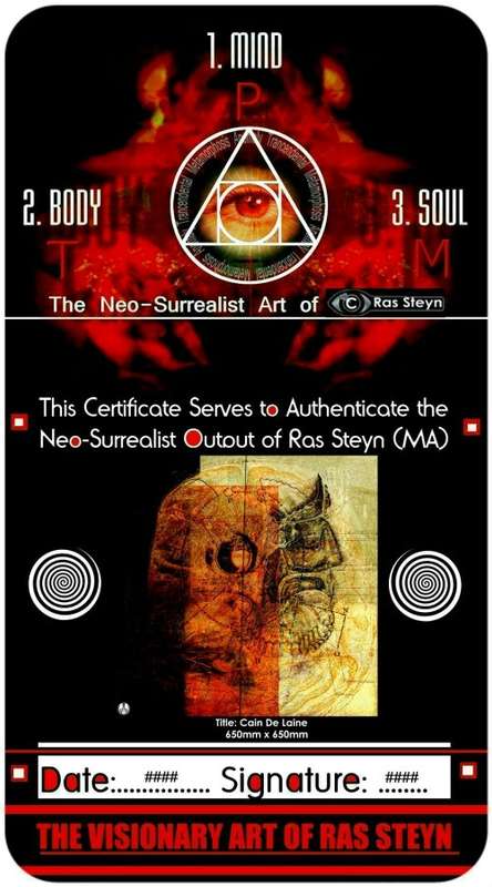 Contemporary Surrealism: `Cain De Laine` by Surrealist Pioneer Ras Steyn - Limited Premium Print (3)