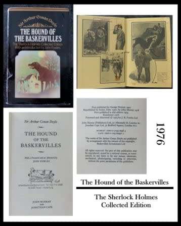 SIR ARTHUR CONAN DOYLE : The Hound of the Baskervilles 1976 Ex-Library Hardcover -