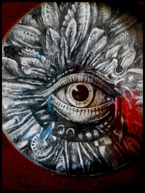 Original Art: 'The Garden's Guardian' by Surrealist Pioneer Ras Steyn - Lead Pencil Drawing Framed *