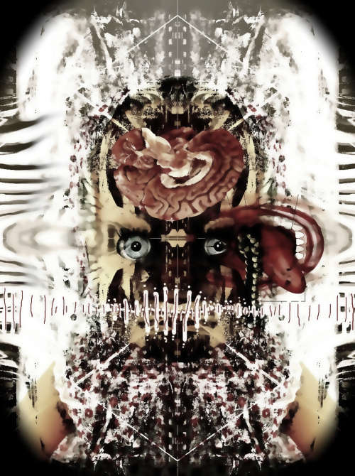 Original Surrealist Art: `Funky Dolly Dearest` by SA Surrealist Pioneer Ras Steyn - Limited Ed. 1/1