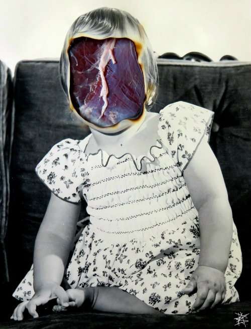 Original Surrealism: `Anon. Raw` by Surrealist Pioneer Ras Steyn [MFA] Luxury Gloss Print (Signed)