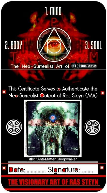 `ANTI-MATTER SLEEPWALKER` by Surrealist Pioneer Ras Steyn [MFA] - CANVAS Print: 1000MM X 1000MM