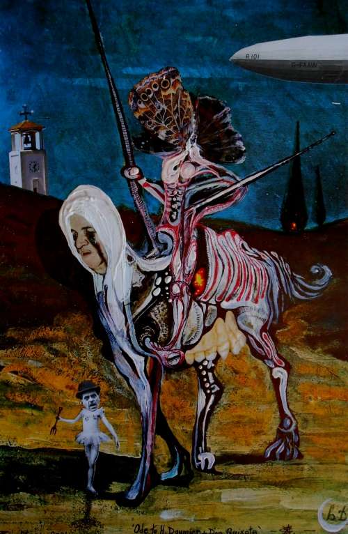 Original Art: Title: KEEP IT REAL DON DAUMIER - Collage/Ink/Acrylic/Ballpoint Pen - 297MM X 420MM