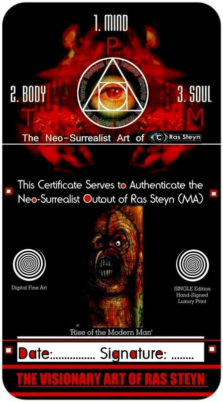Original Macabre Art: `The Rise of the Modern Primitive by Surrealist Pioneer Ras Steyn - Single Ed.