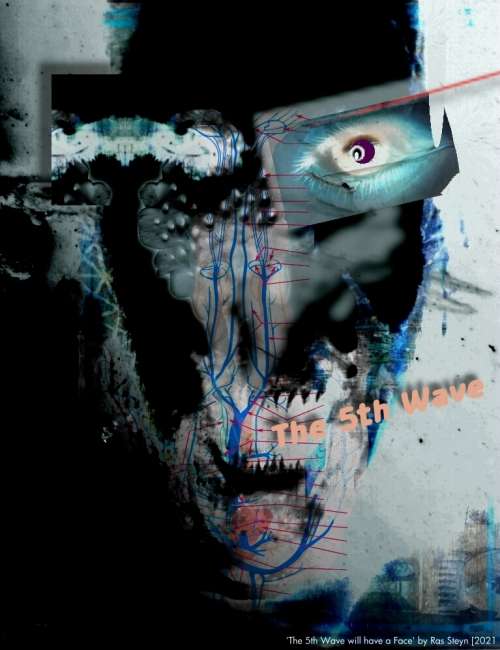 Abject Surrealism: `The 5th Wave will have a Face` by ZAR Artist Ras Steyn - Aluminium Print 1/1