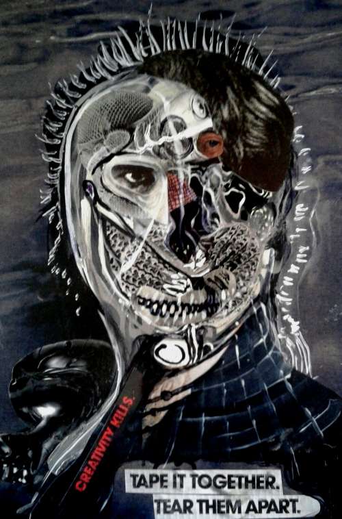 Original Surrealism:  `An Invitation for Some Speculation` - 220mm x 180mm -  Mixed Media Montage