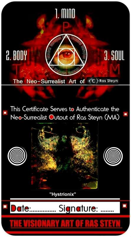 Original Surrealism: `HYSTRIONIX` by Notorious Artist Ras Steyn [MFA] - Single Edition Luxury Canvas