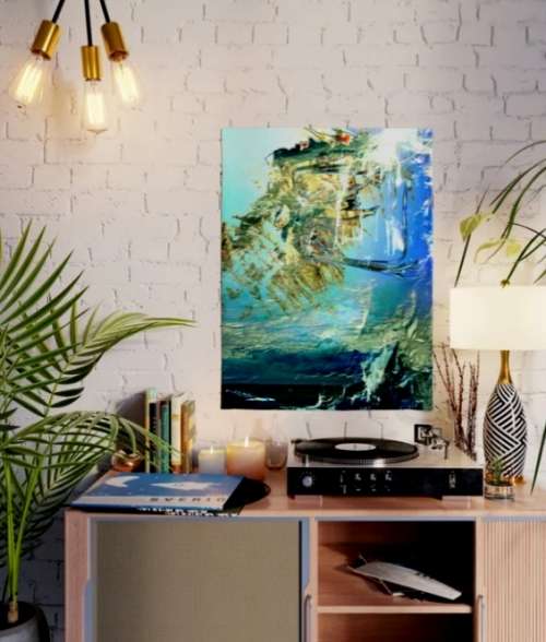 North Atlantic Anomaly - Single Edition 1/1 Premium Canvas Print by Surrealist Pioneer Ras Steyn