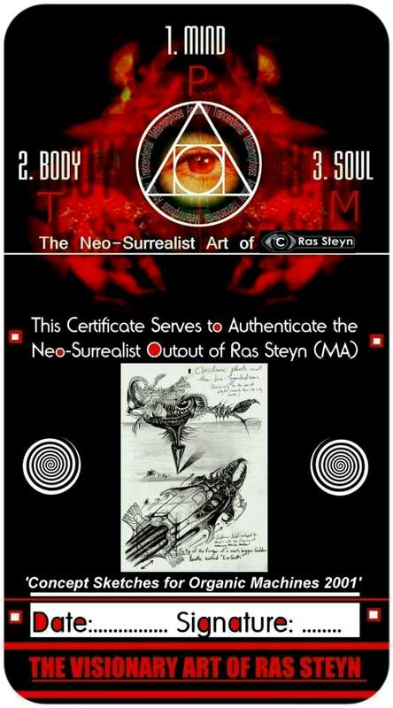 `Organic Machinations: Preliminary Sketches - A4 - Lead Pencil - Original Surrealism by Ras Steyn
