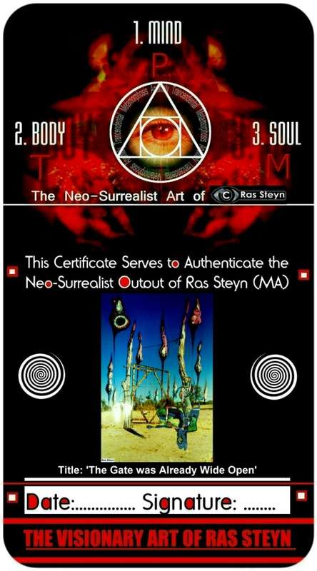 Original Mixed Media Photography: ` The Gate was already Wide open` by SA Surrealist Ras Steyn [MA]