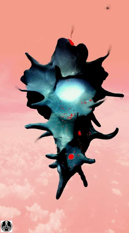 Original Metal Print `Broken Heart in Free-Fall` by Surrealist Ras Steyn [MA] - SINGLE EDITION*