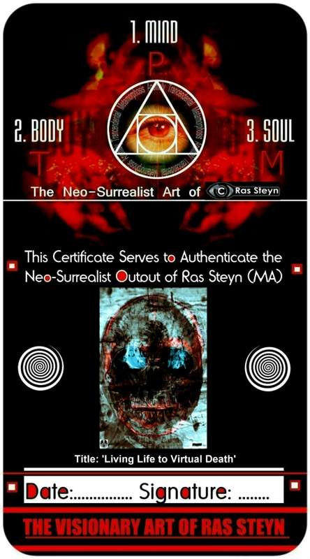 Expressive Surrealism: `Live Your Life to Death` - by Surrealist Pioneer Ras Steyn [MA] - SINGLE ED.