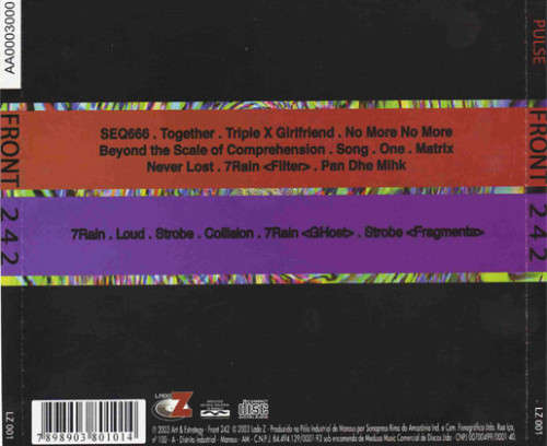 FRONT 242 - PULSE - Metropolis Records - MET 282 - Made in the USA - Very Good Condition