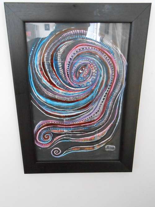 Original Painting: Lovecraft`s Vision by Surrealist Ras Steyn [MDFA] - Mixed Media - 340MM by 250MM