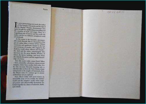 ANNE RICE - MERRICK - First Edition + 1st Impression - Alfred A. Knopf Publishing - 2000: USA